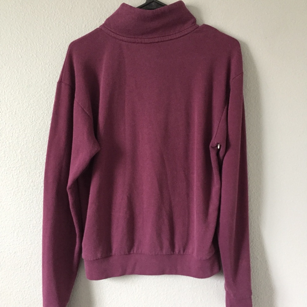 VS Pink Burgundy Zip Up Crew neck Sweater XS - Picture 8 of 8